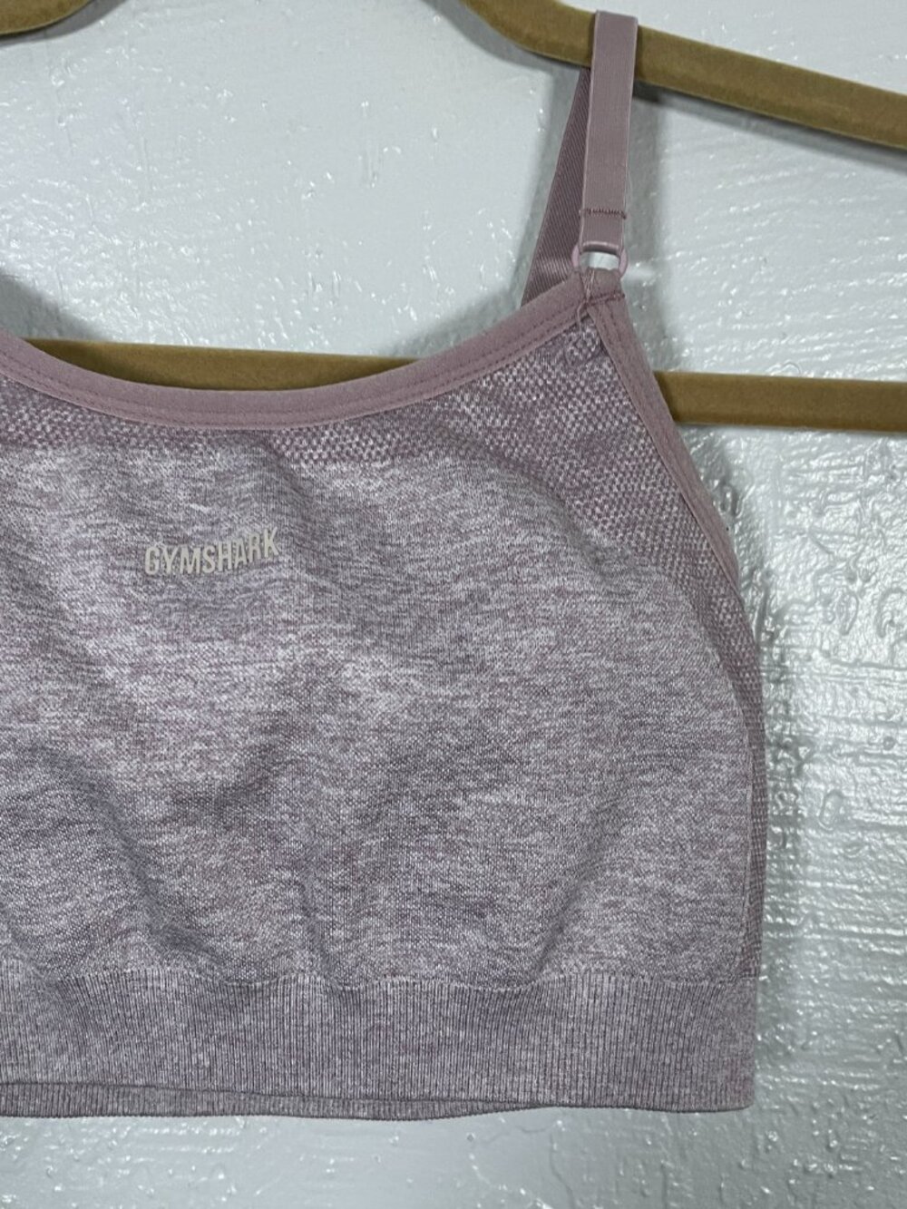Gymshark Women S Heather Purple Flex Strappy Sports Bra Seamless Athleisure - Picture 2 of 6